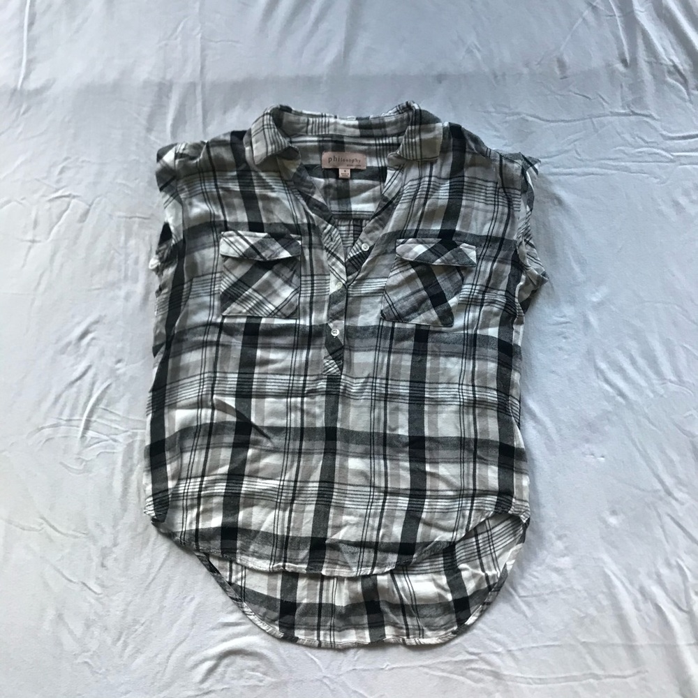 Philosophy Plaid Henley Shirt